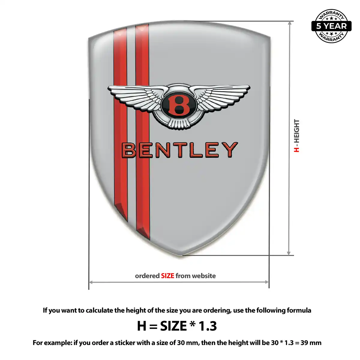 Bentley Car Emblem Decal Auto Tuning