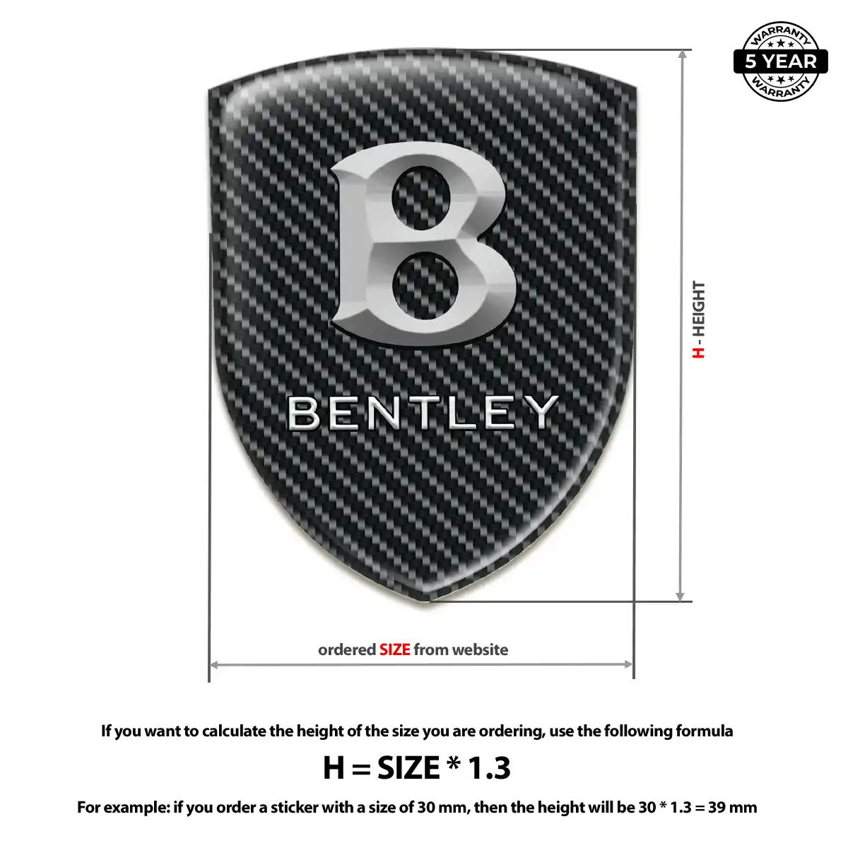 Bentley Car Emblem Decal Deluxe Edition