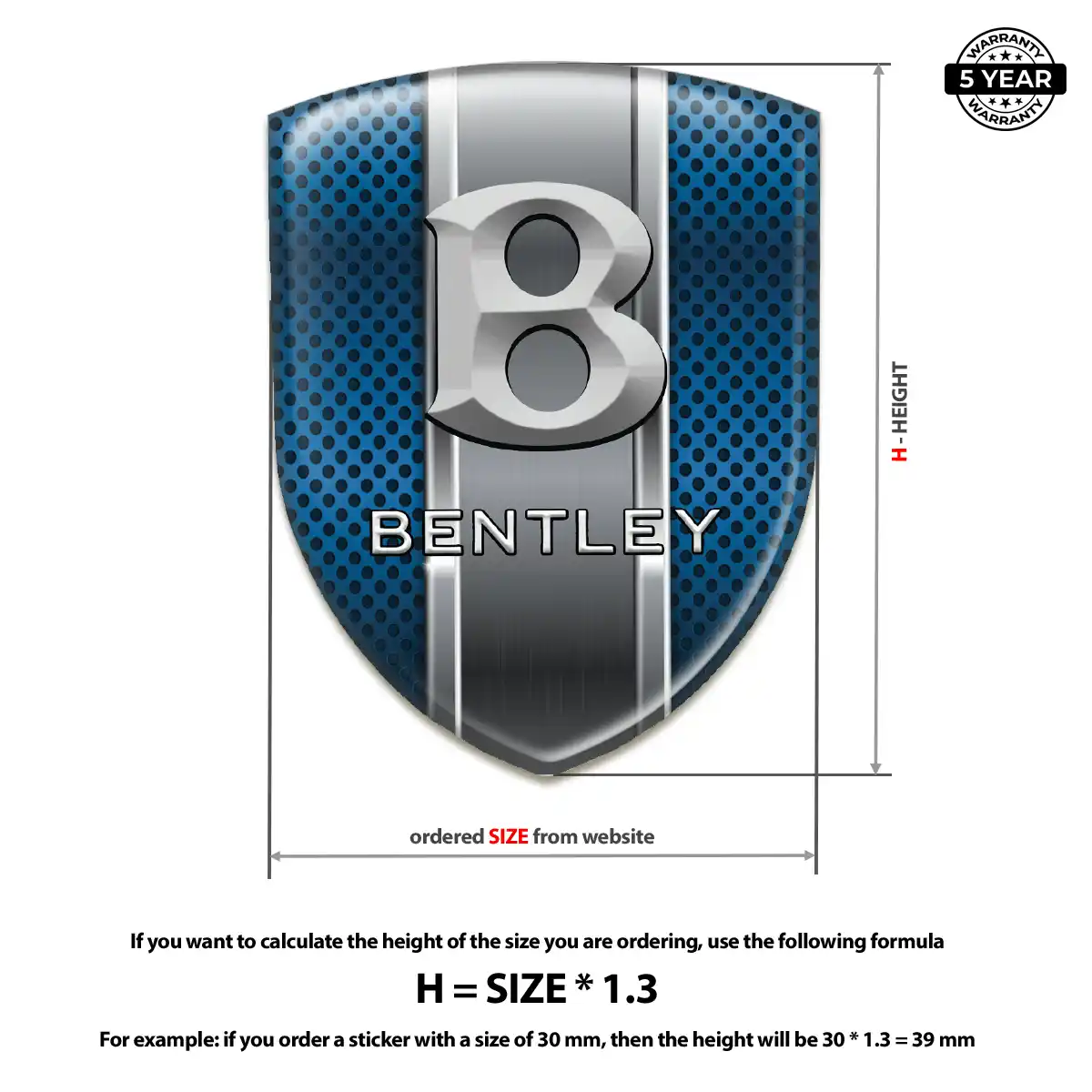Bentley Car Emblem Decal Exclusive Series