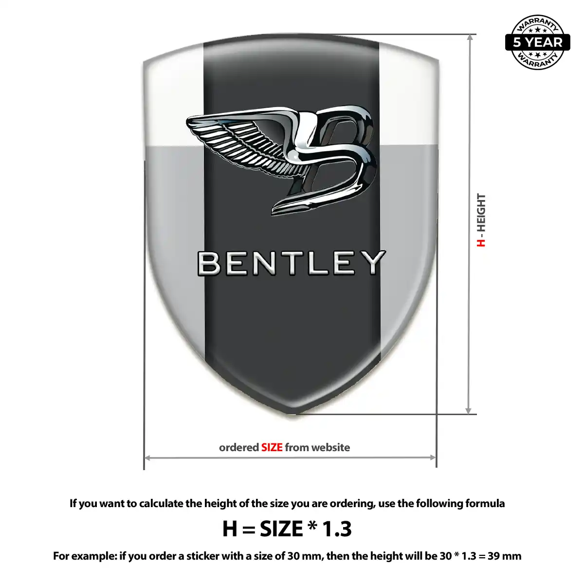 Bentley Car Emblem Decal Exterior Luxe