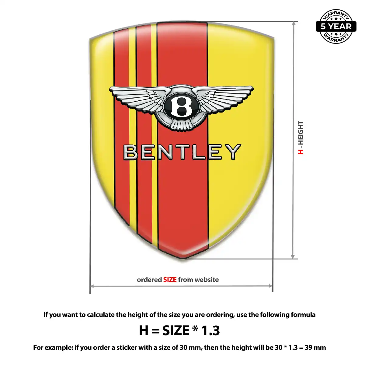 Bentley Car Emblem Decal Interior Elegance