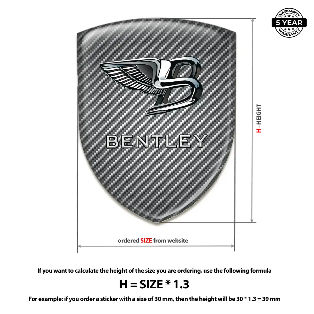 Bentley Car Emblem Decal Noble Edition