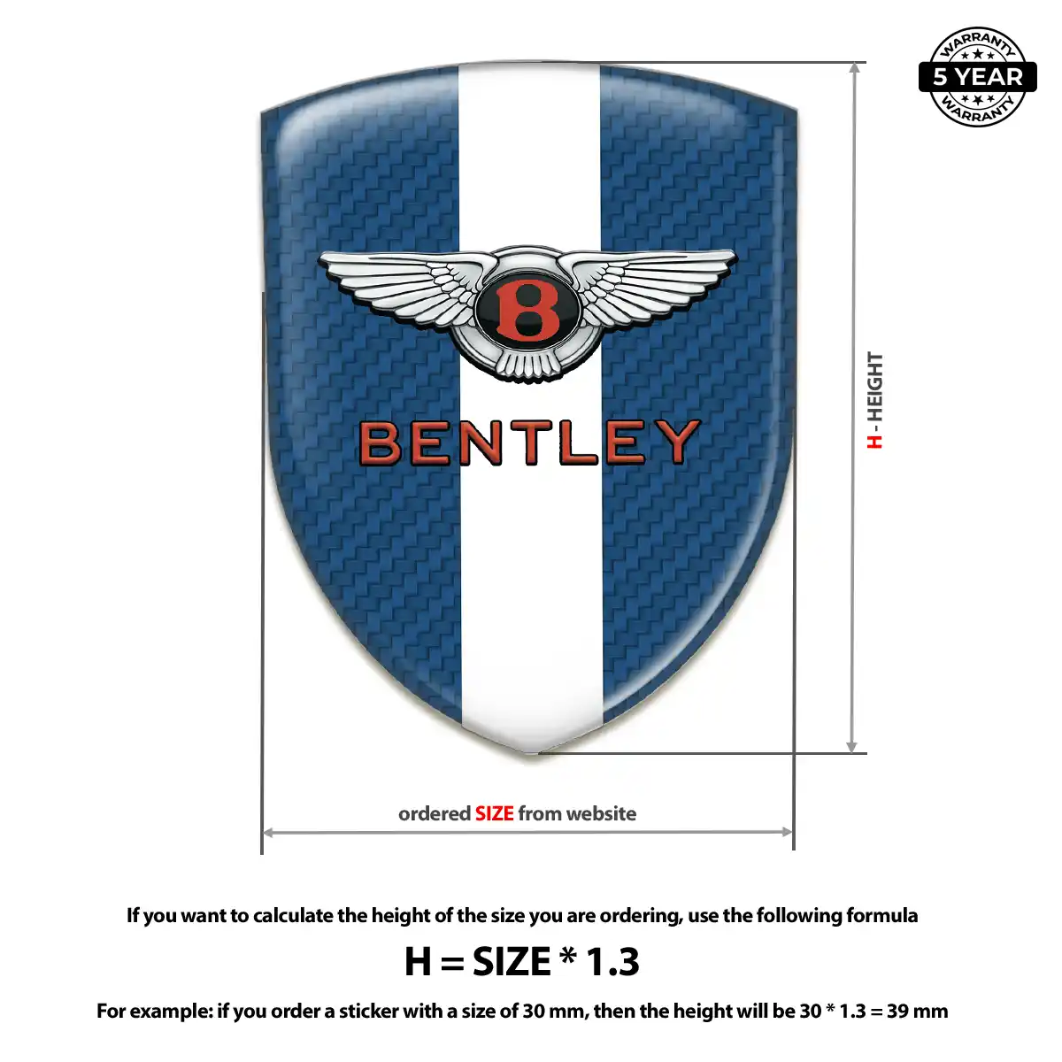 Bentley Car Emblem Decal Opulent Line