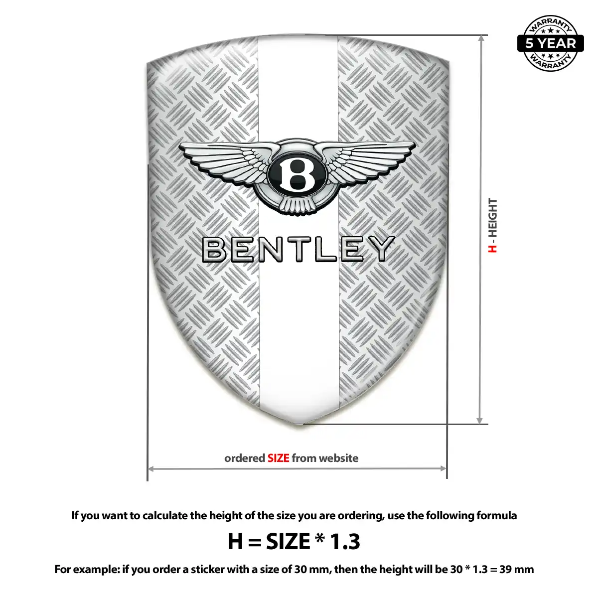 Bentley Car Emblem Decal Outer Style