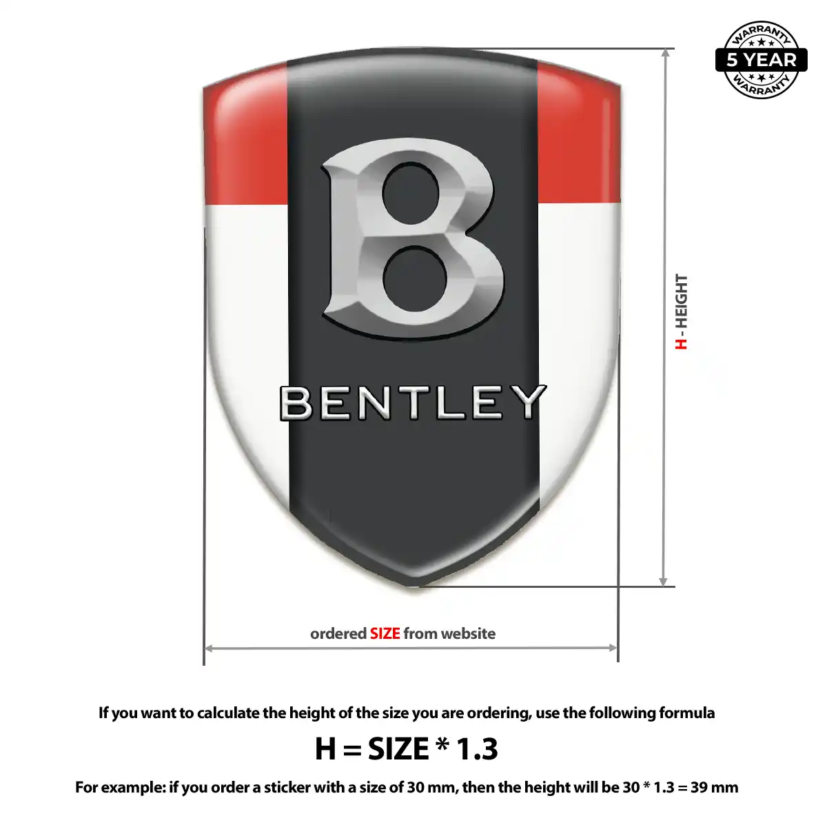 Bentley Car Emblem Decal Performance Style