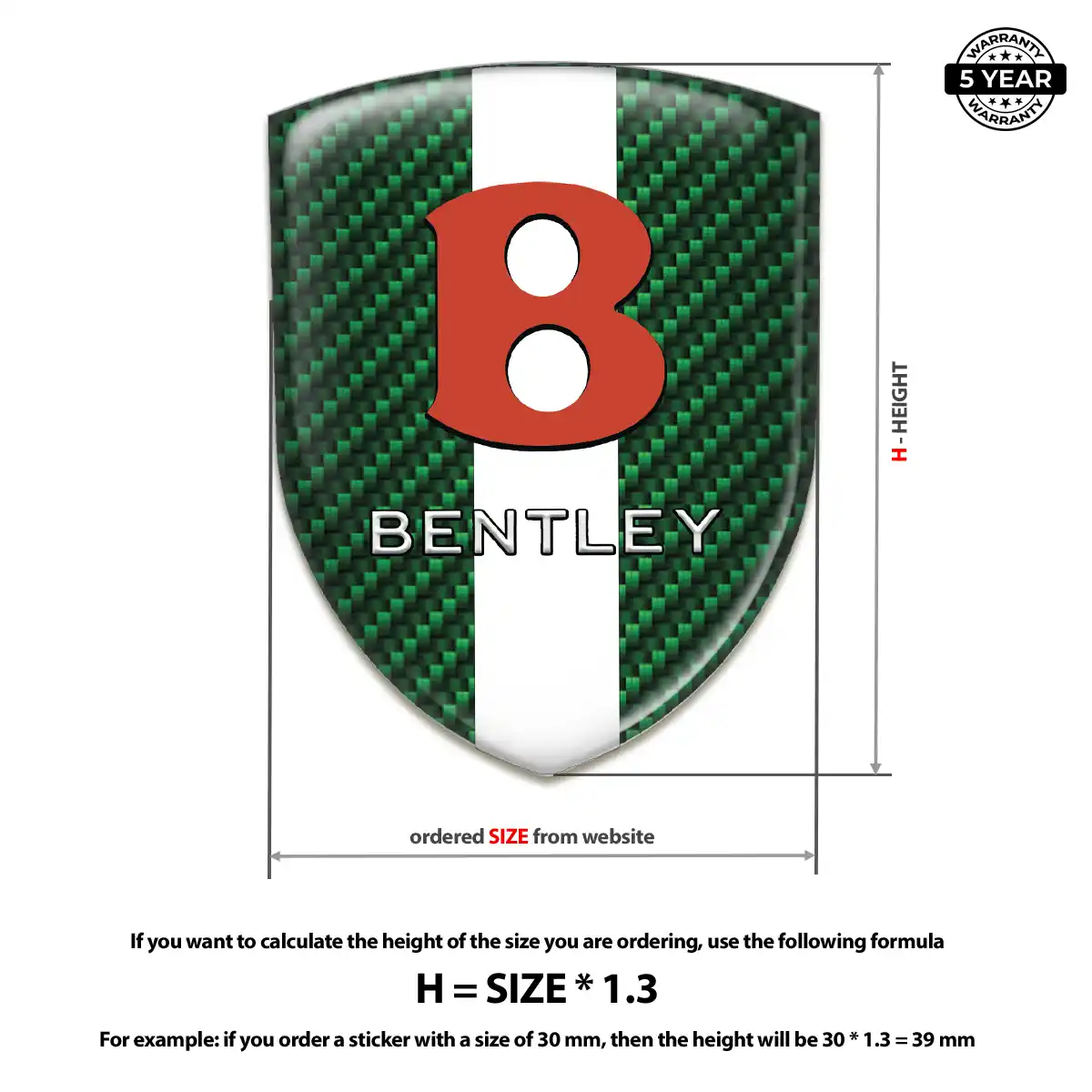 Bentley Car Emblem Decal Prime Quality
