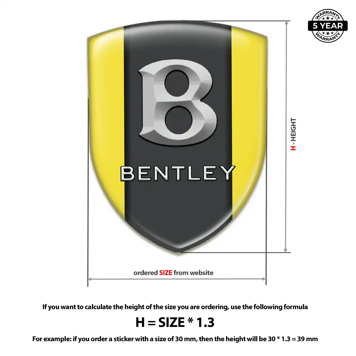 Bentley Car Emblem Decal Refined Design