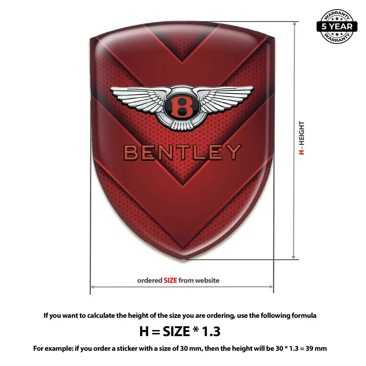 Bentley Car Emblem Decal Sleek Style