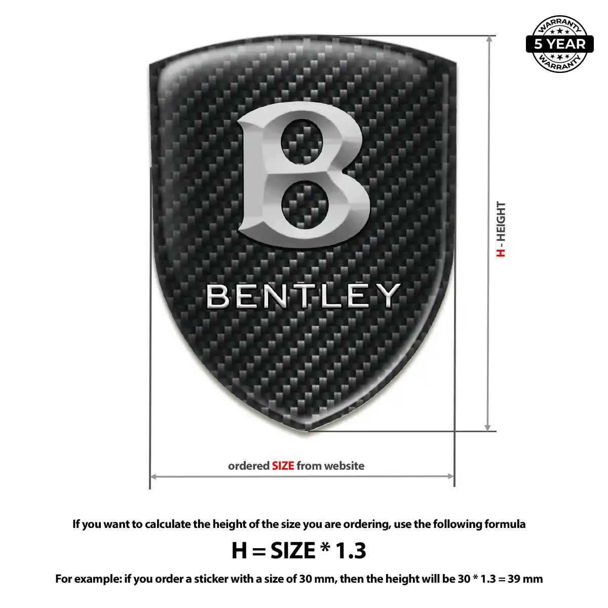 Bentley Car Emblem Decal Sport Tuning