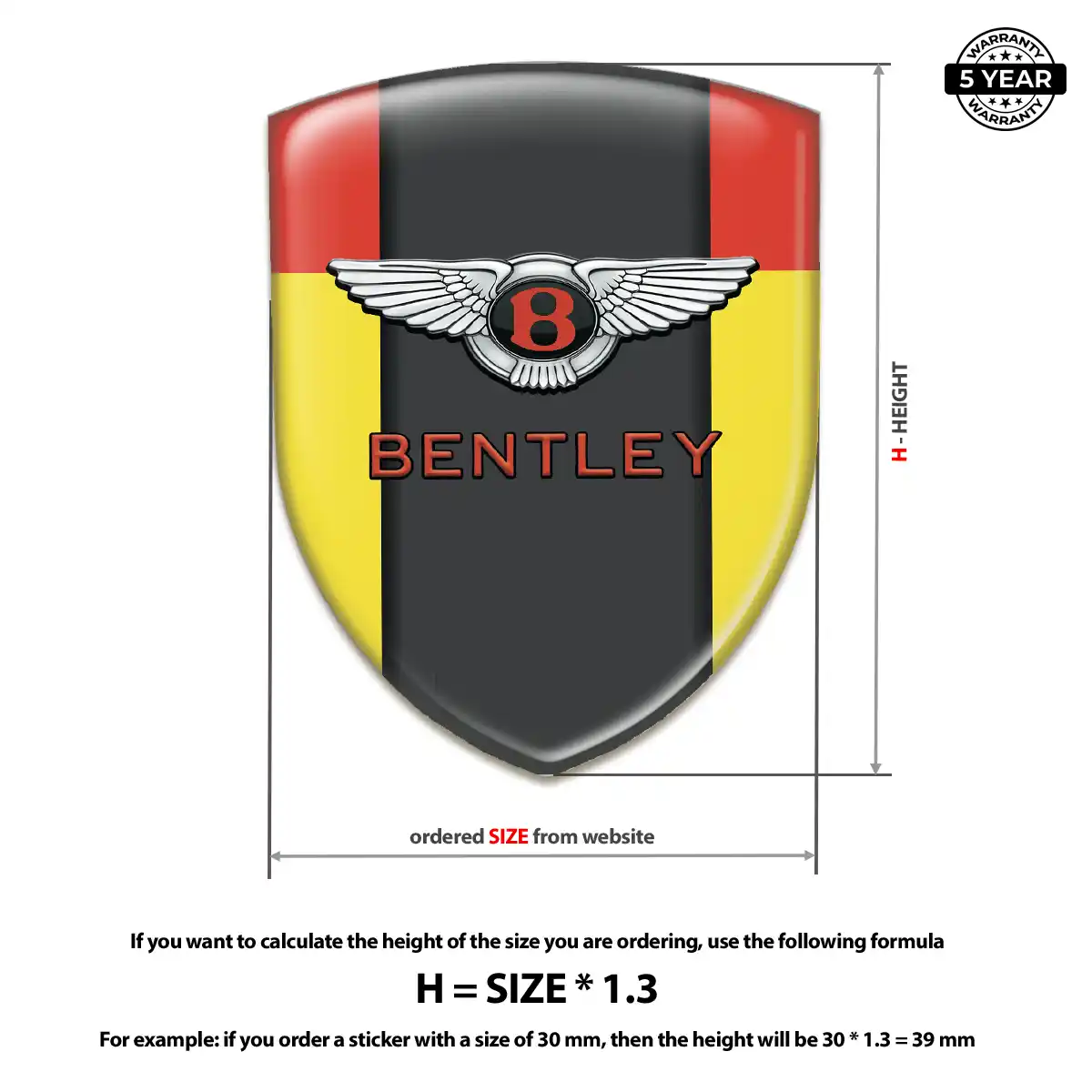 Bentley Car Emblem Decal Street Tuning