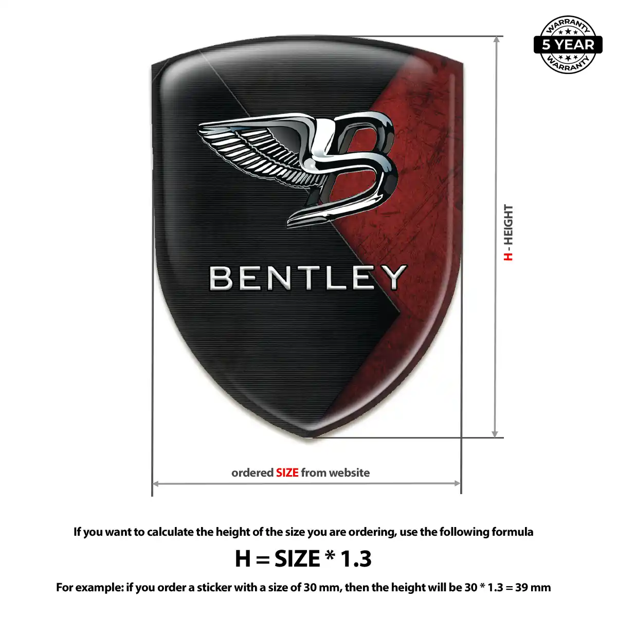 Bentley Car Emblem Overlay Exterior Luxe