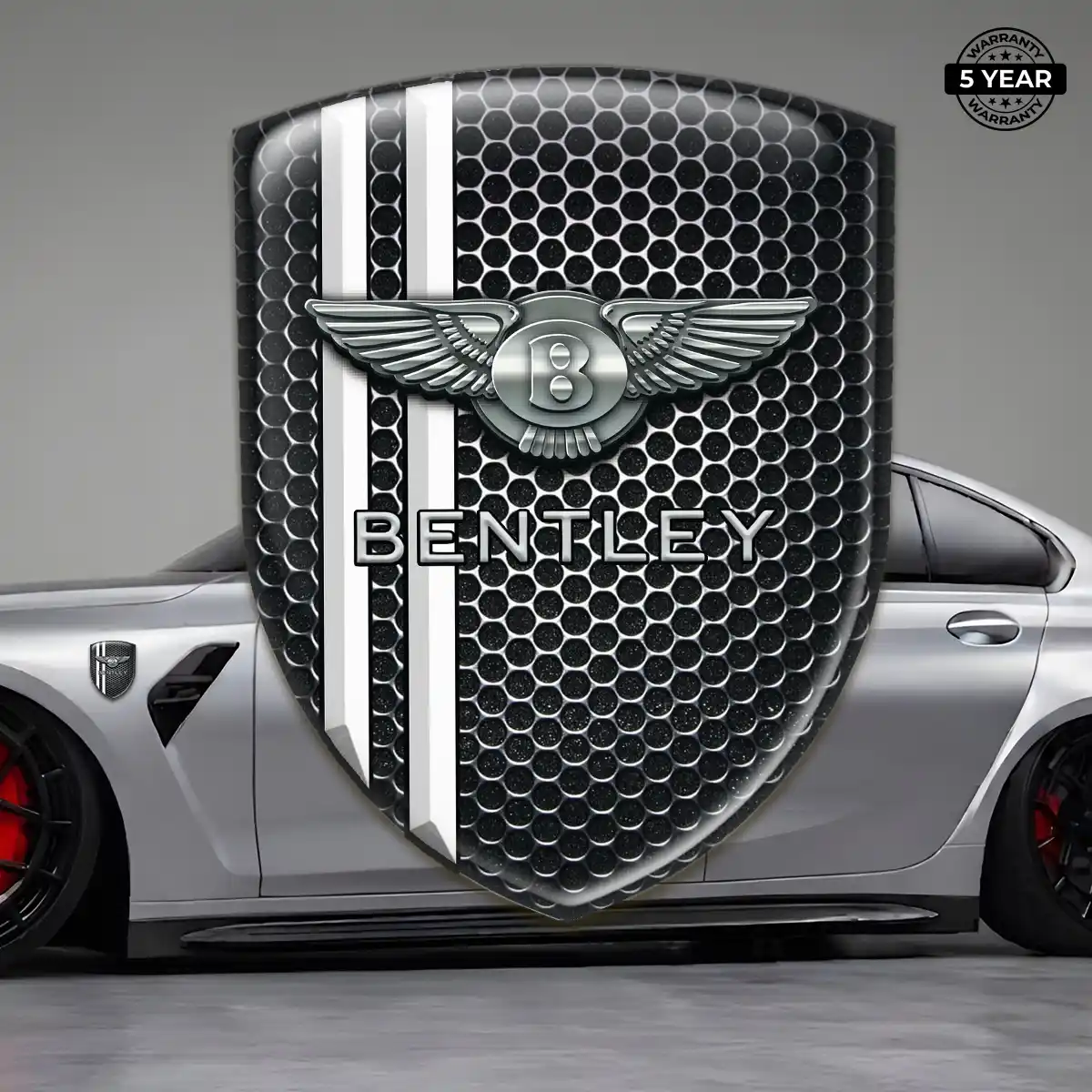 Bentley Car Emblem Overlay Interior Elegance