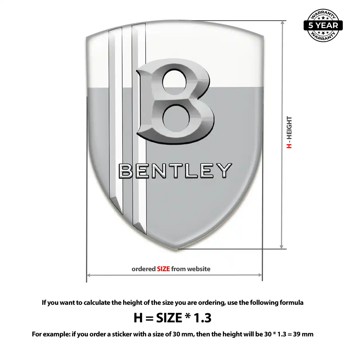 Bentley Car Emblem Overlay Prestige Line