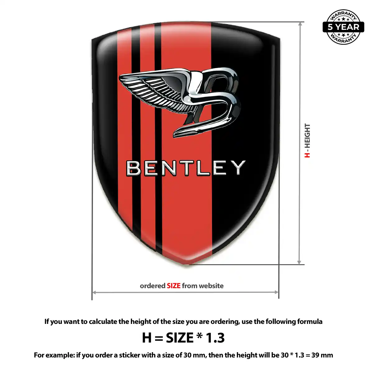 Bentley Car Emblem Overlay Prime Quality
