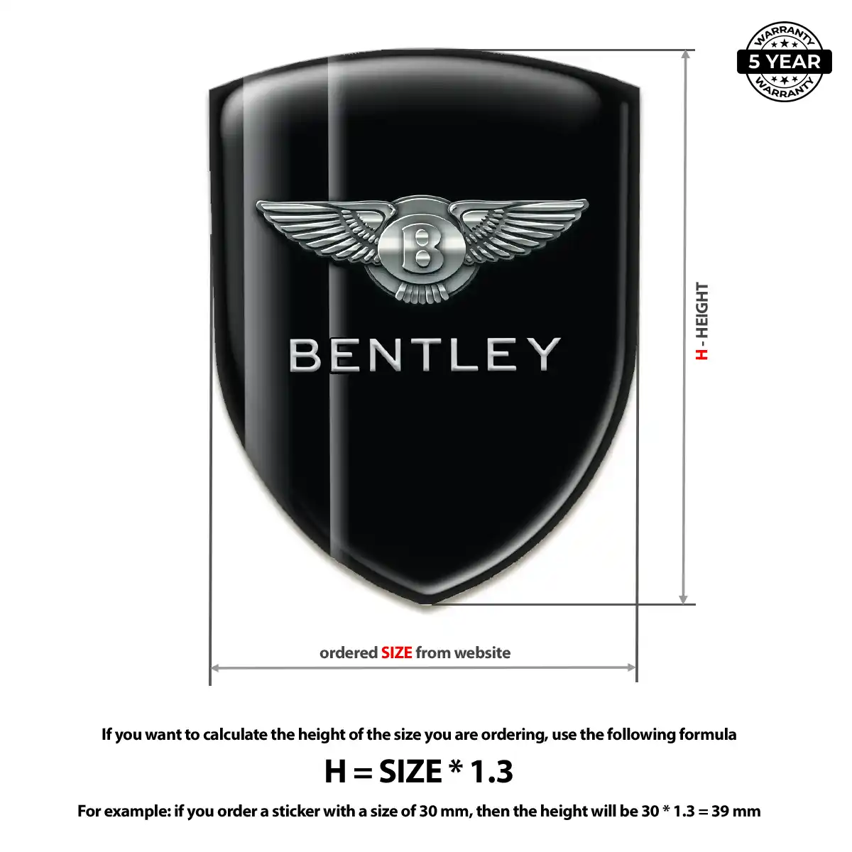 Bentley Car Emblem Sticker Auto Tuning