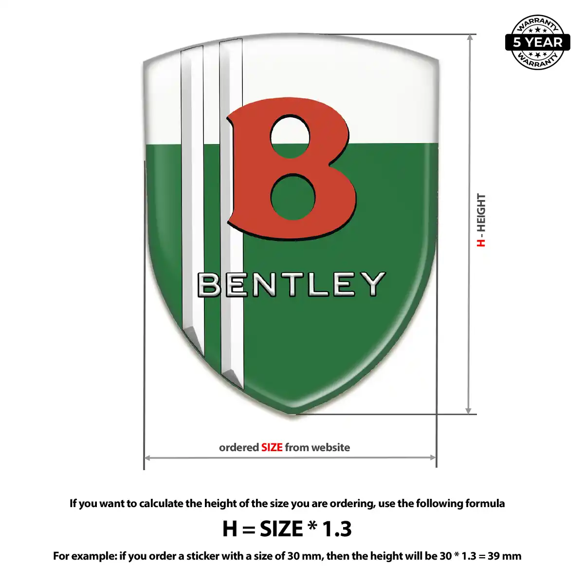 Bentley Car Emblem Sticker Deluxe Edition