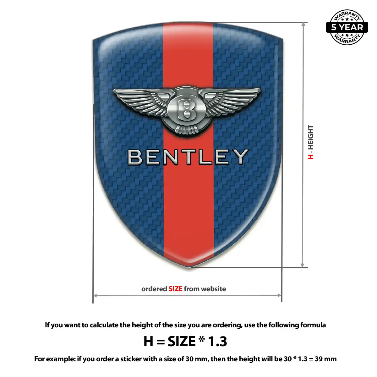 Bentley Car Emblem Sticker Elite Edition