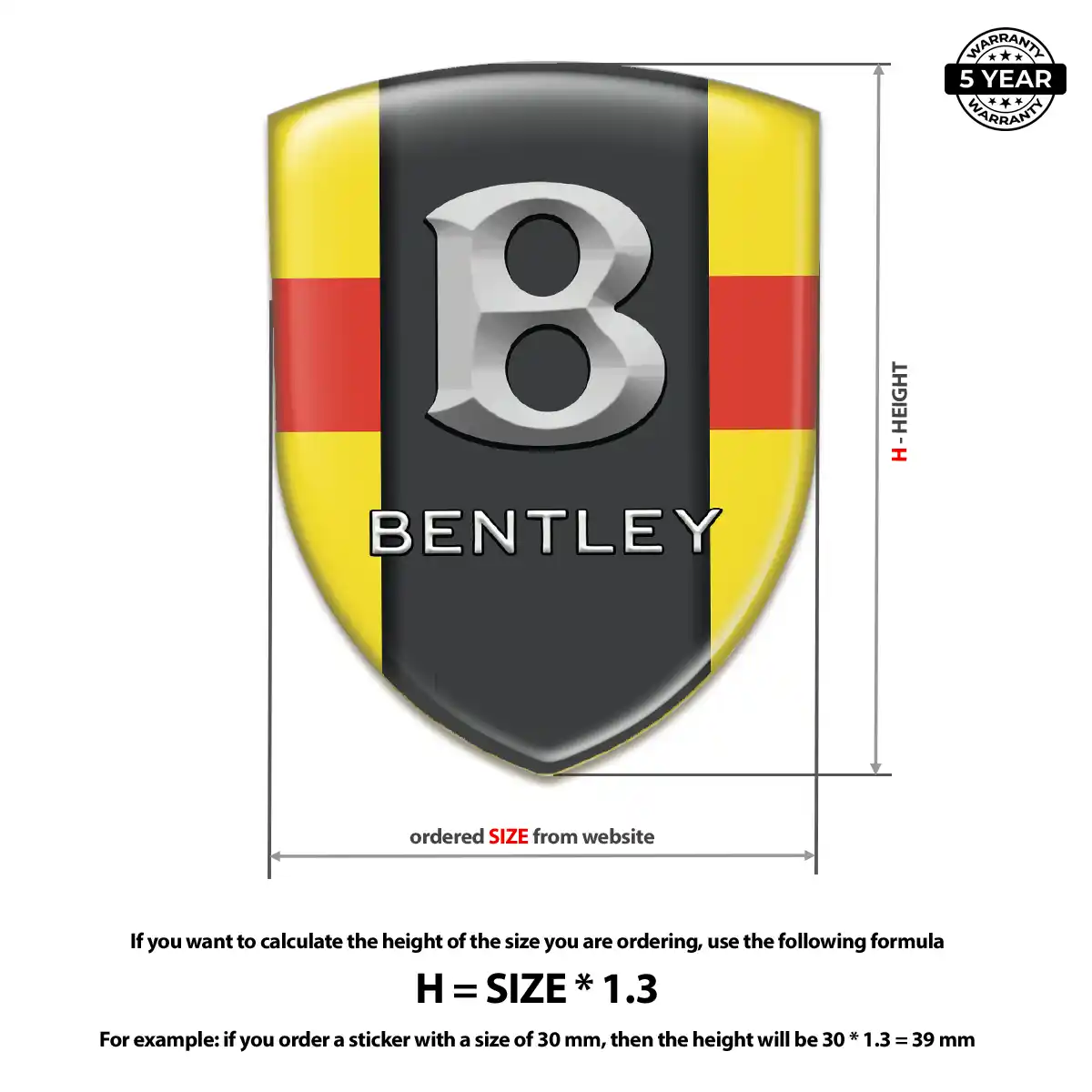 Bentley Car Emblem Sticker Exclusive Series