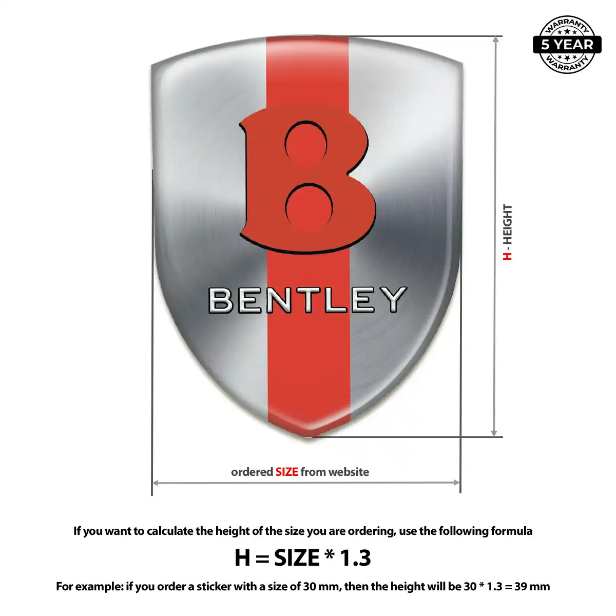Bentley Car Emblem Sticker Exterior Luxe