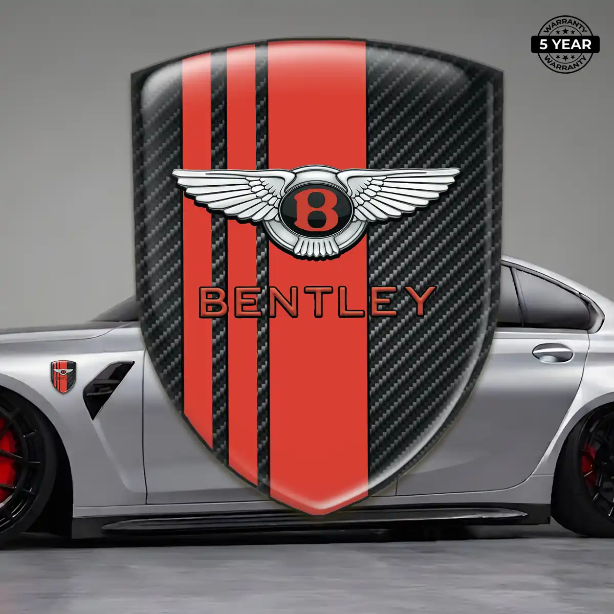 Bentley Car Emblem Sticker Premium Dome