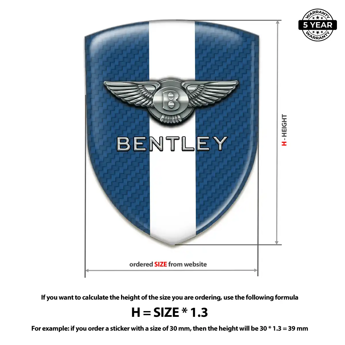 Bentley Car Emblem Sticker Prime Quality
