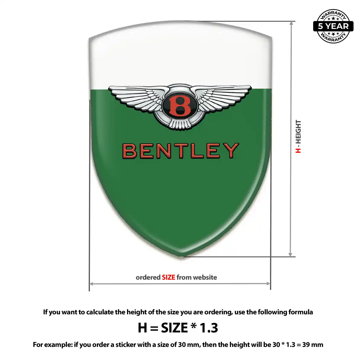 Bentley Car Logo Decal Cabin Style