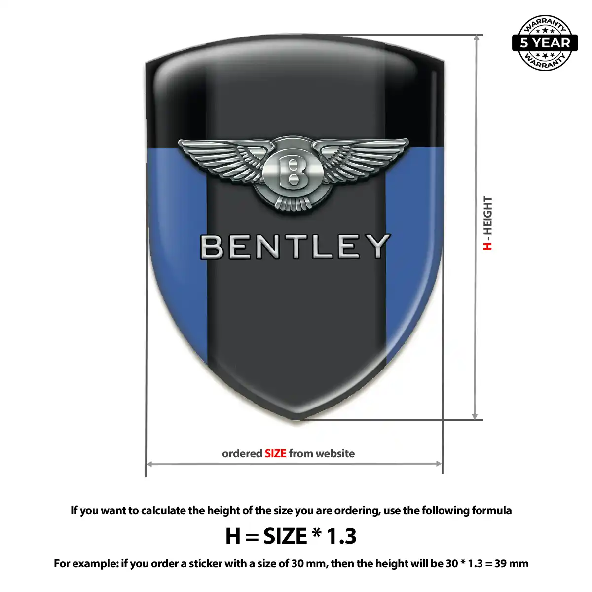 Bentley Car Logo Decal Elite Finish