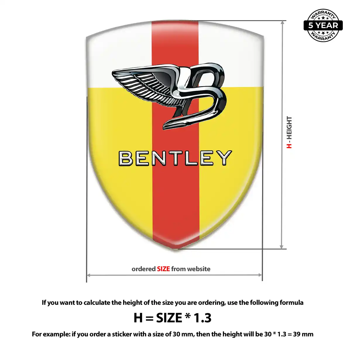 Bentley Car Logo Decal Noble Edition