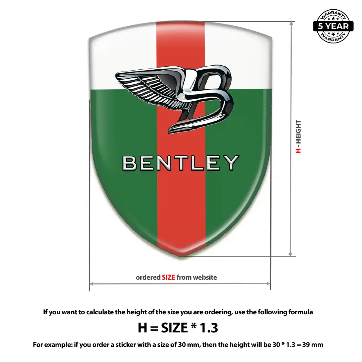 Bentley Car Logo Decal Opulent Line
