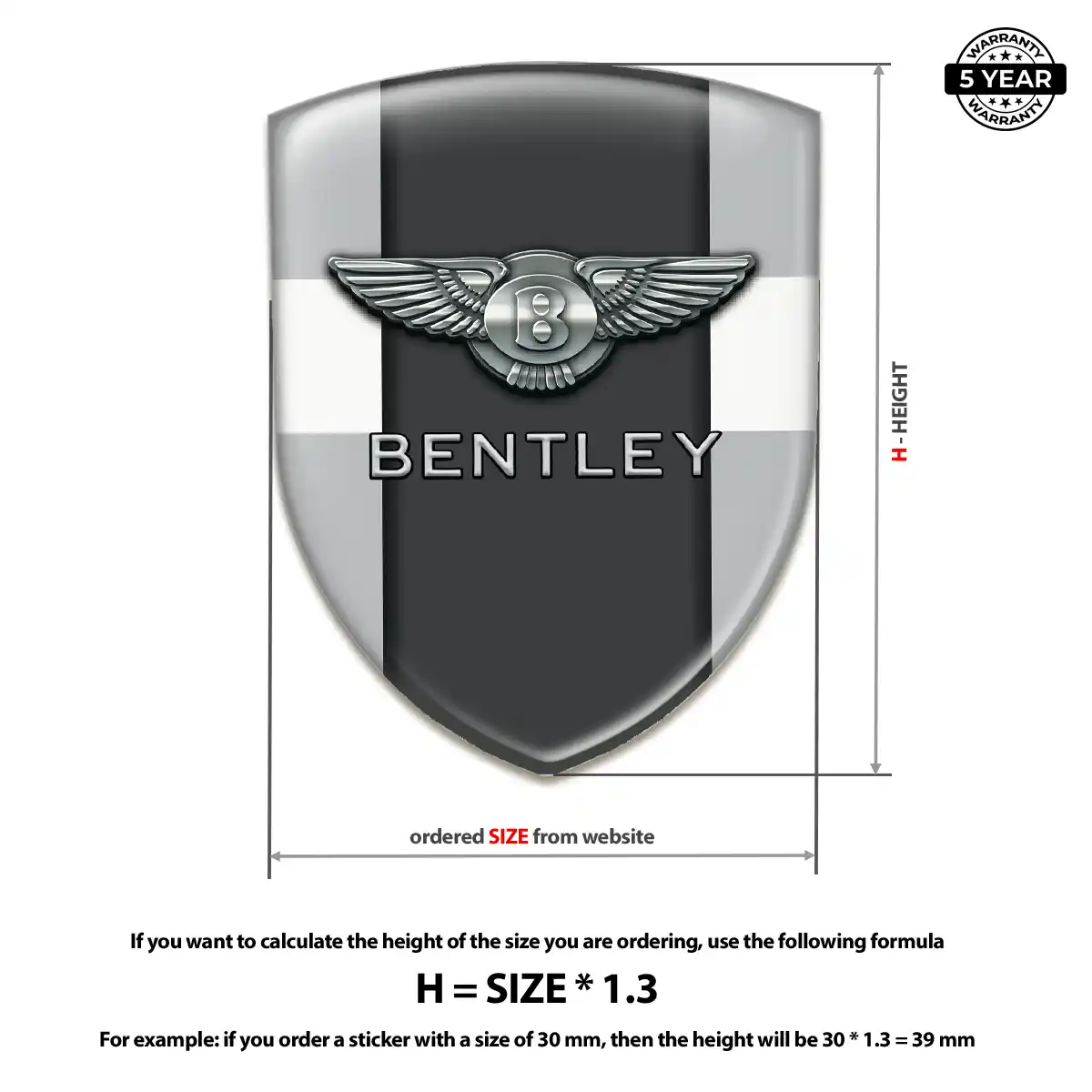 Bentley Car Logo Decal Prime Quality