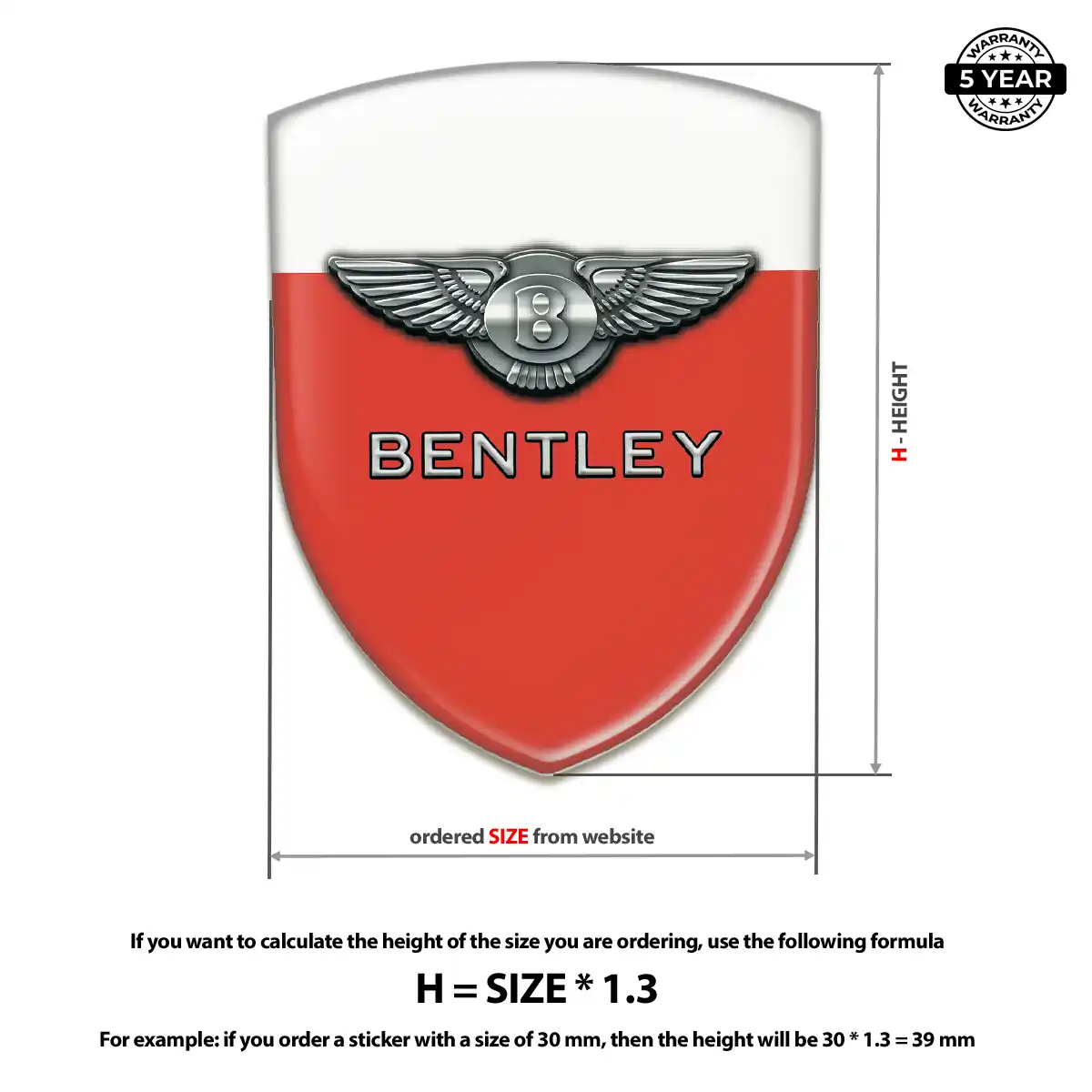 Bentley Car Logo Decal Refined Design