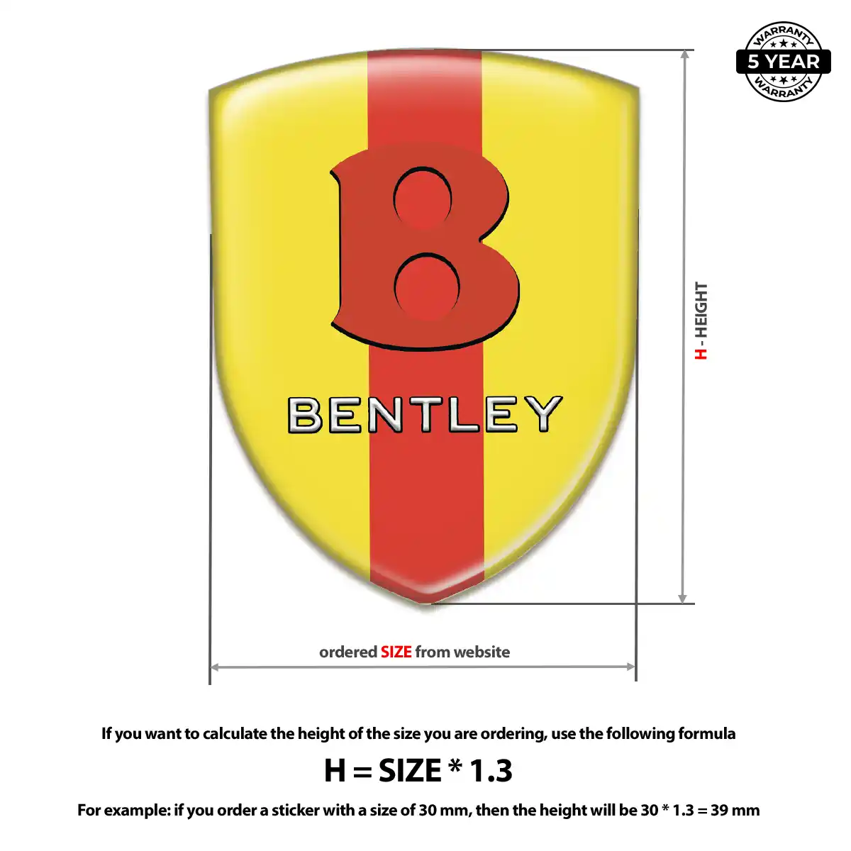 Bentley Car Logo Decal Signature Grade