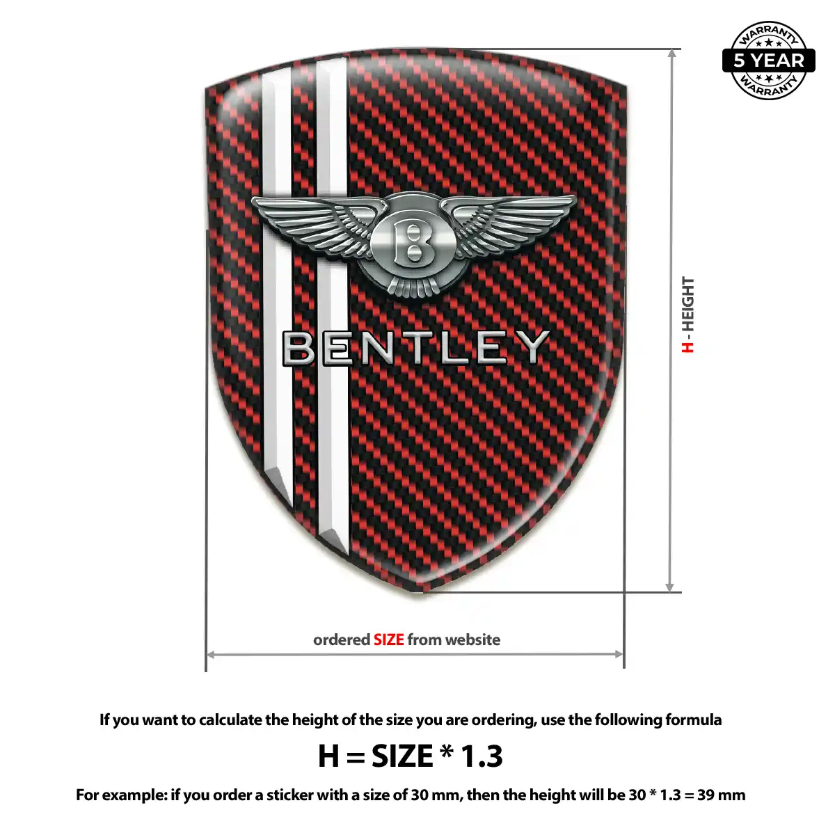 Bentley Car Logo Decal Sport Tuning