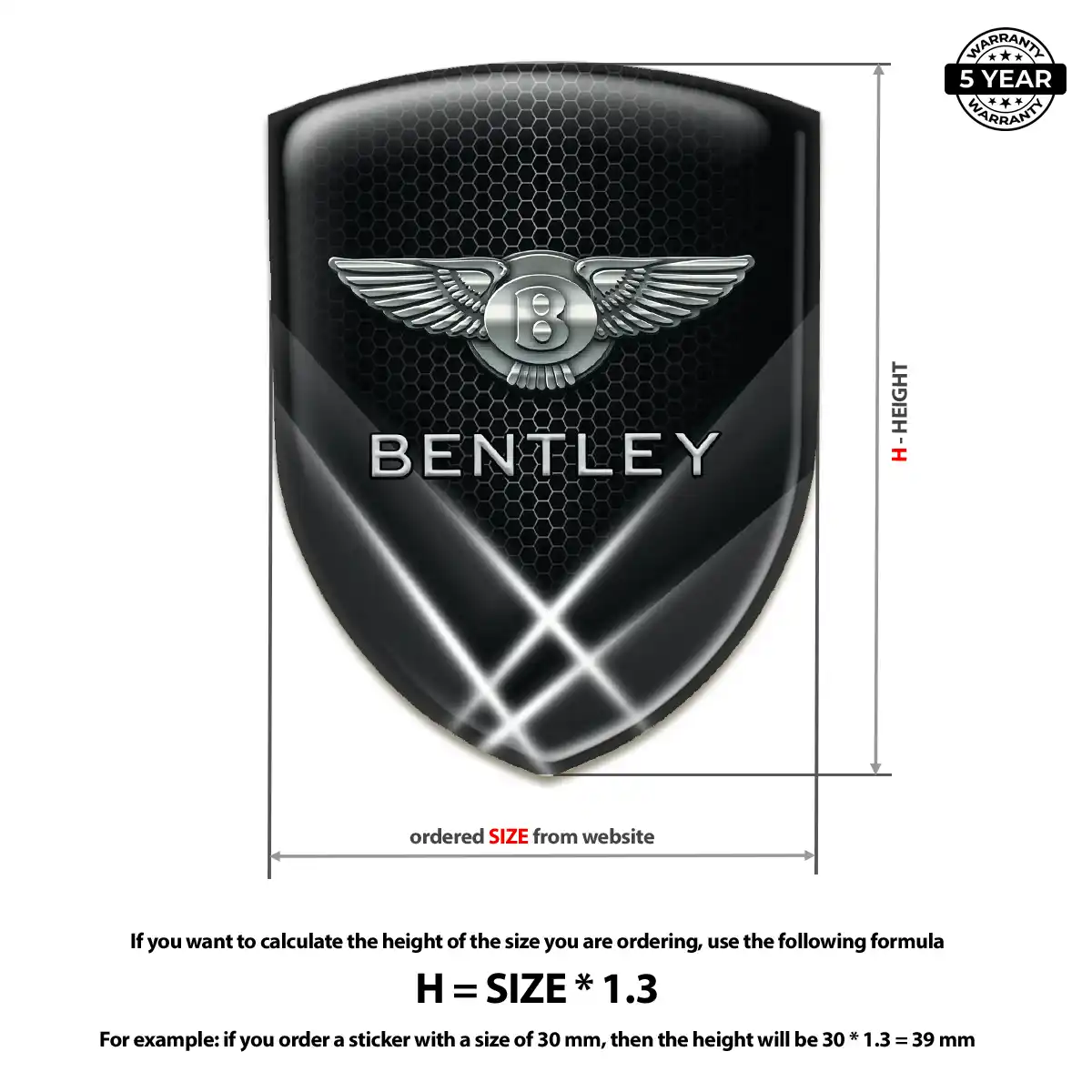 Bentley Crest Emblem Cabin Style