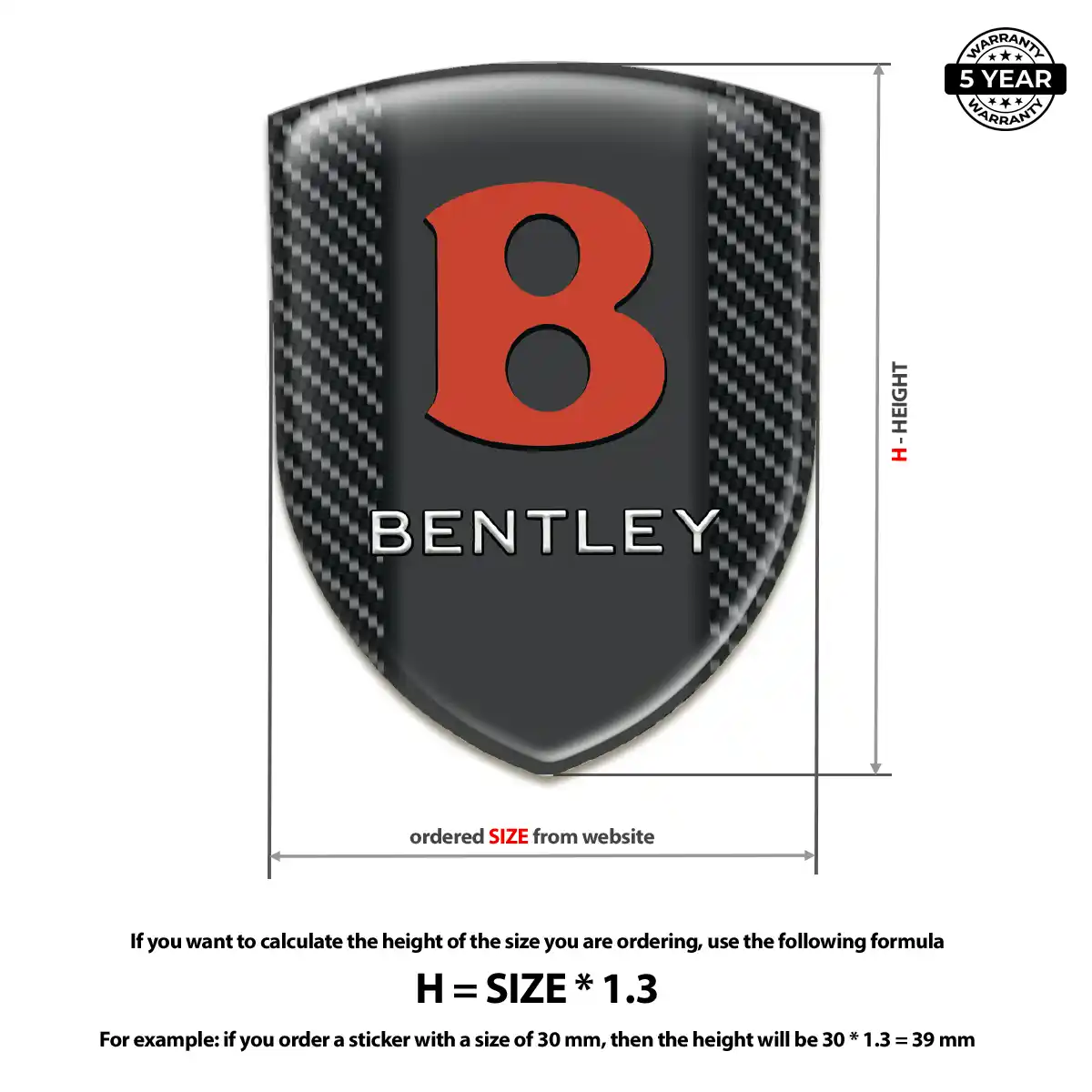 Bentley Crest Emblem Prestige Line