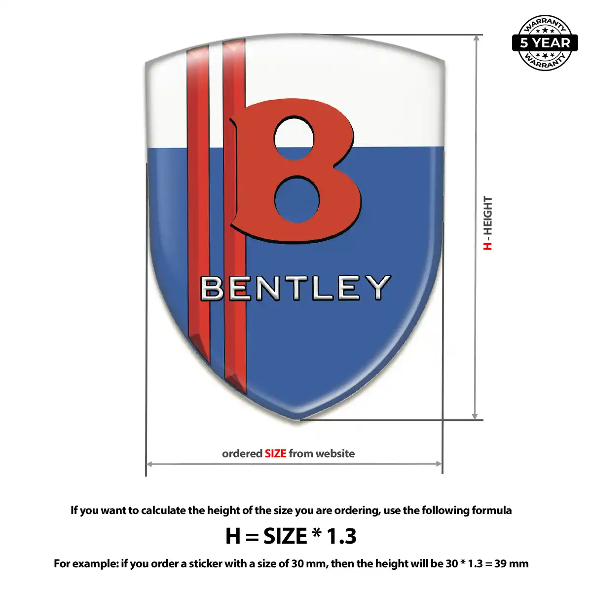Bentley Crest Emblem Resin Luxe