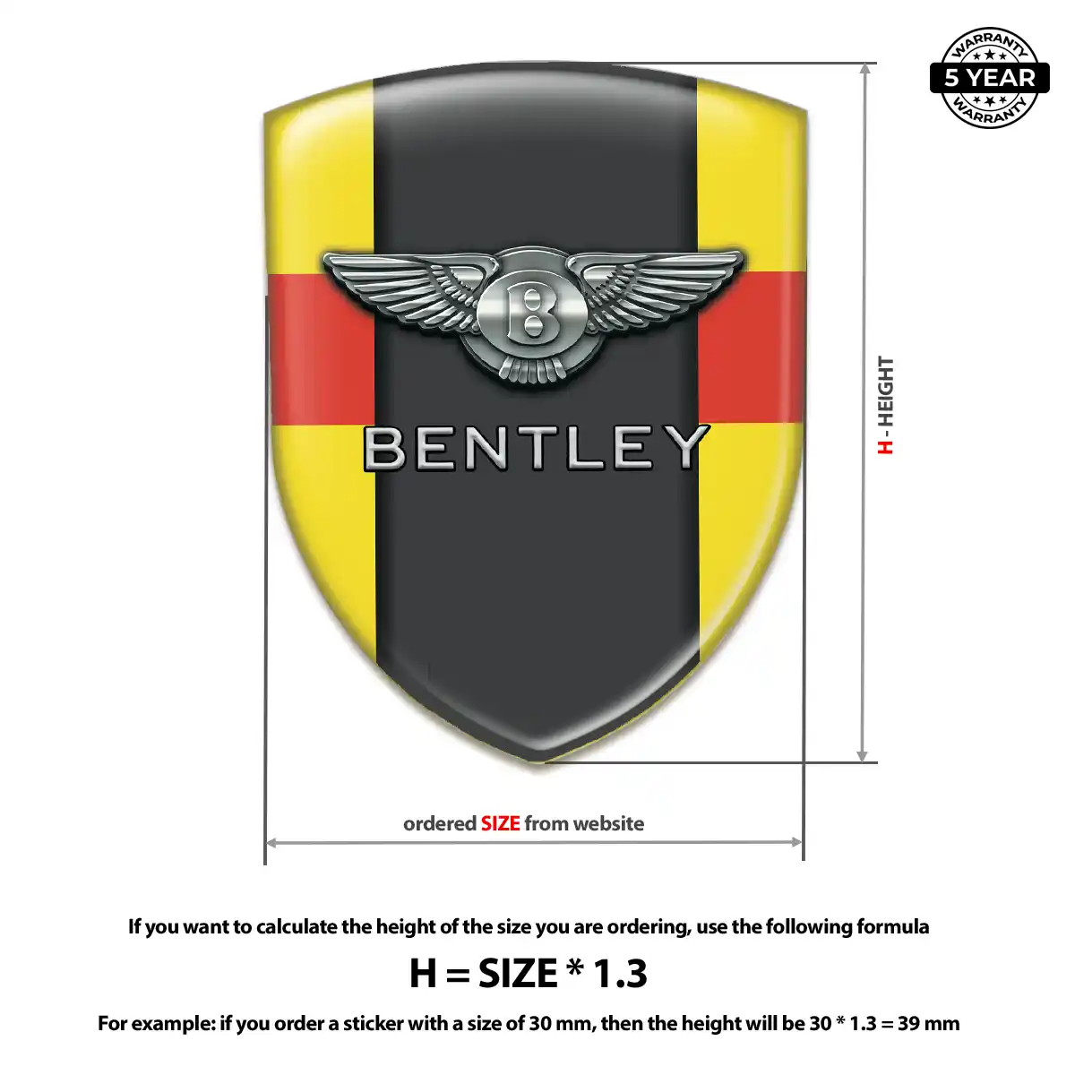 Bentley Crest Logo Emblem Cabin Style
