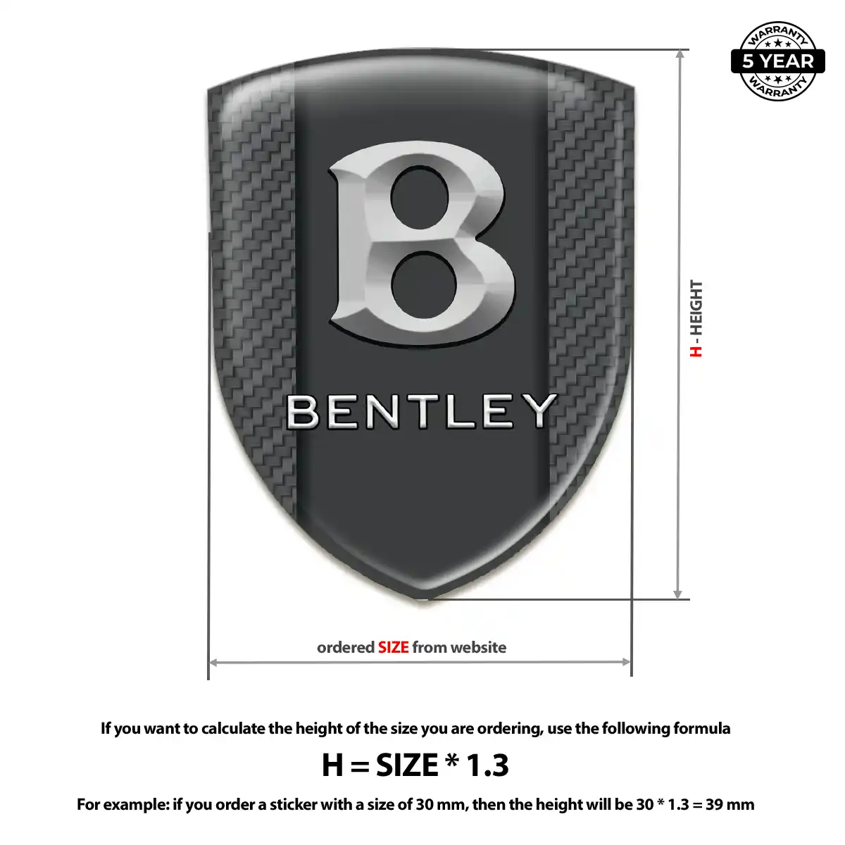 Bentley Crest Logo Emblem Deluxe Edition