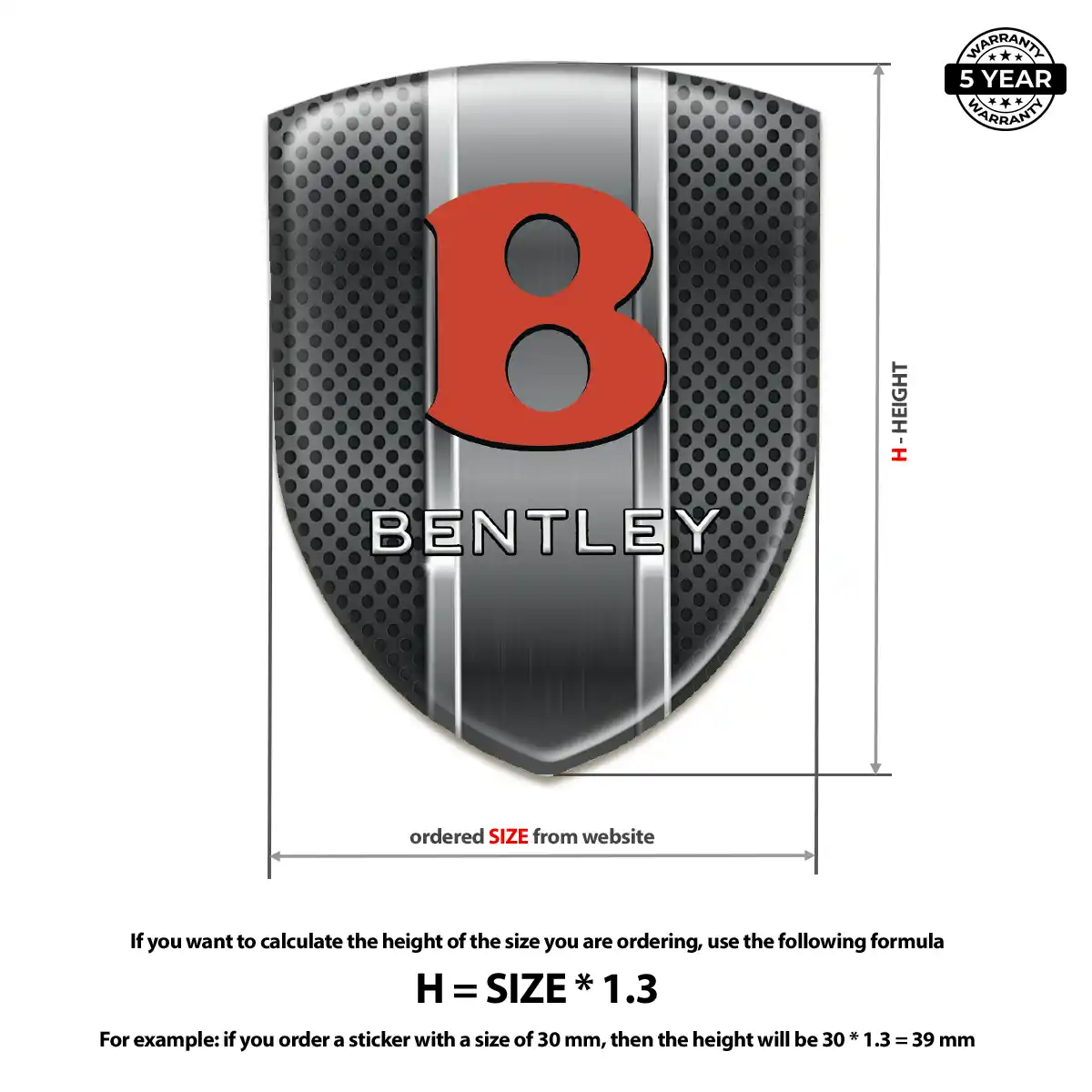 Bentley Crest Logo Emblem Performance Style