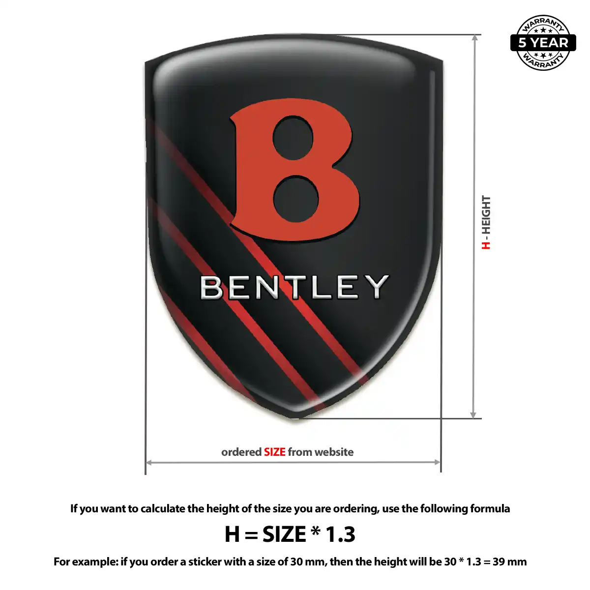 Bentley Crest Logo Emblem Resin Elite