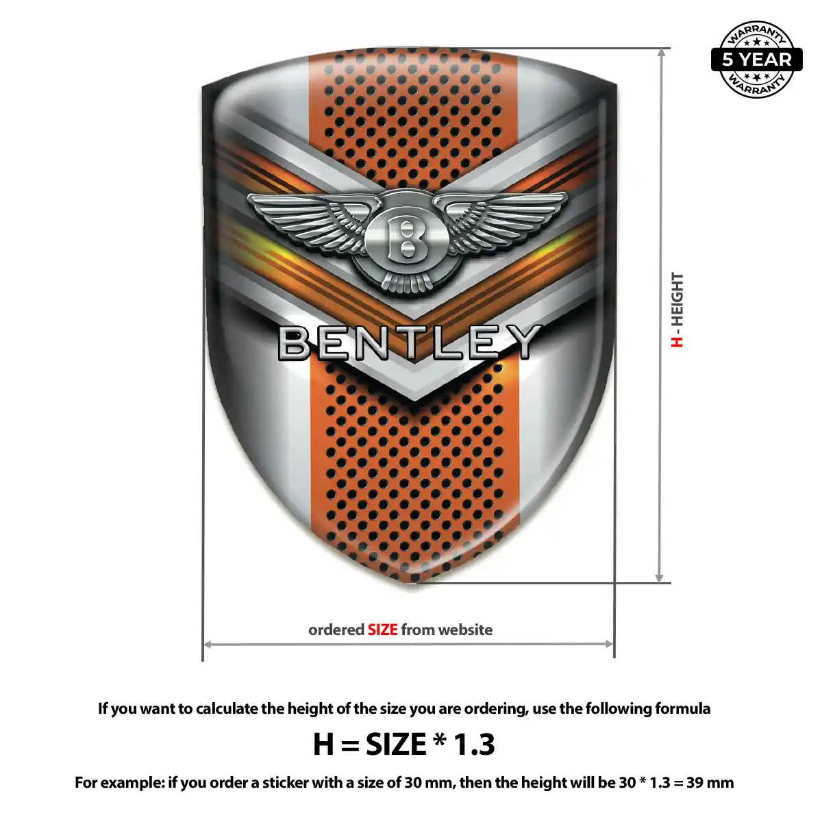 Bentley Crest Logo Emblem Street Tuning