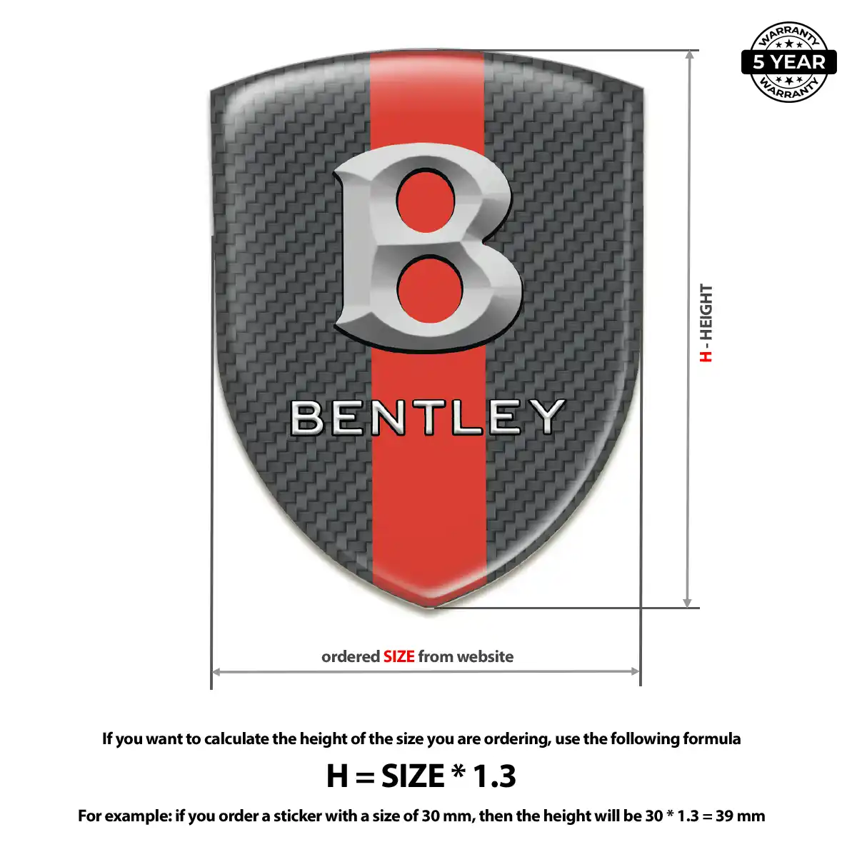Bentley Domed Badge Deluxe Edition
