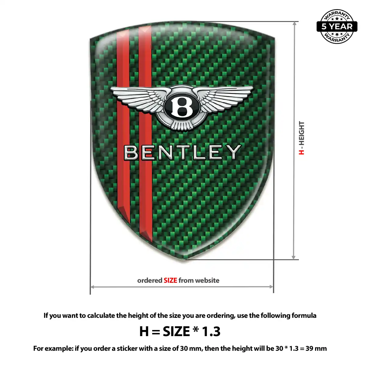 Bentley Domed Badge Opulent Line