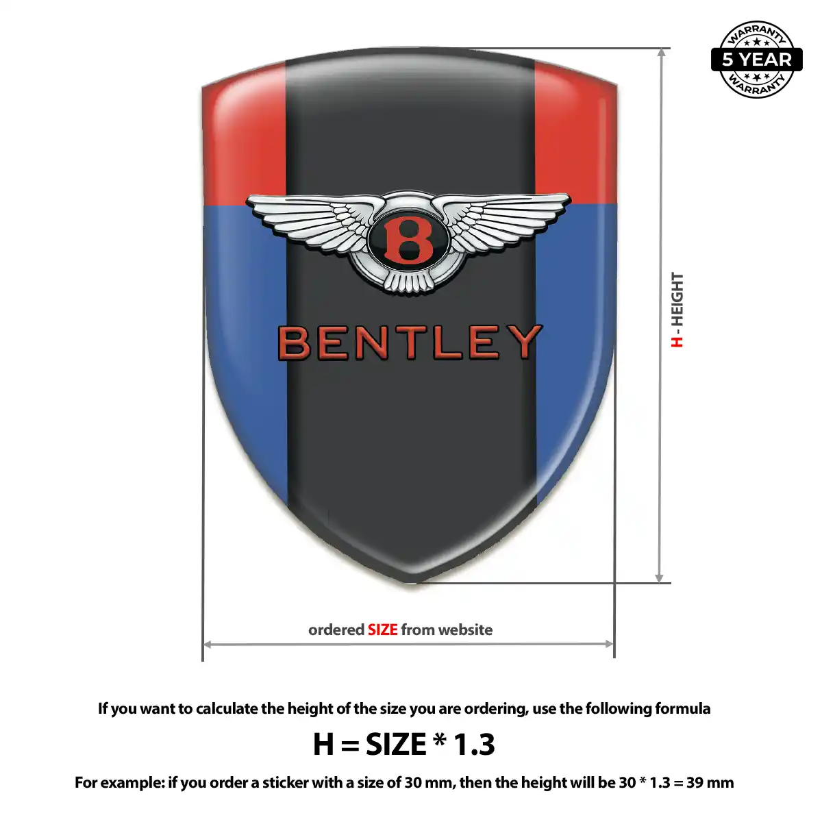 Bentley Domed Badge Performance Style