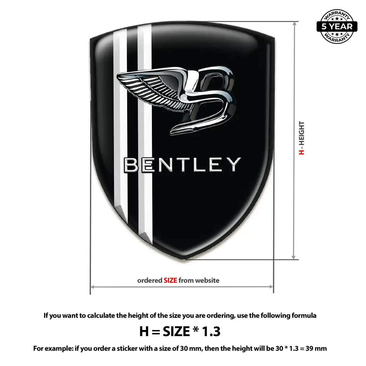 Bentley Domed Badge Prestige Line