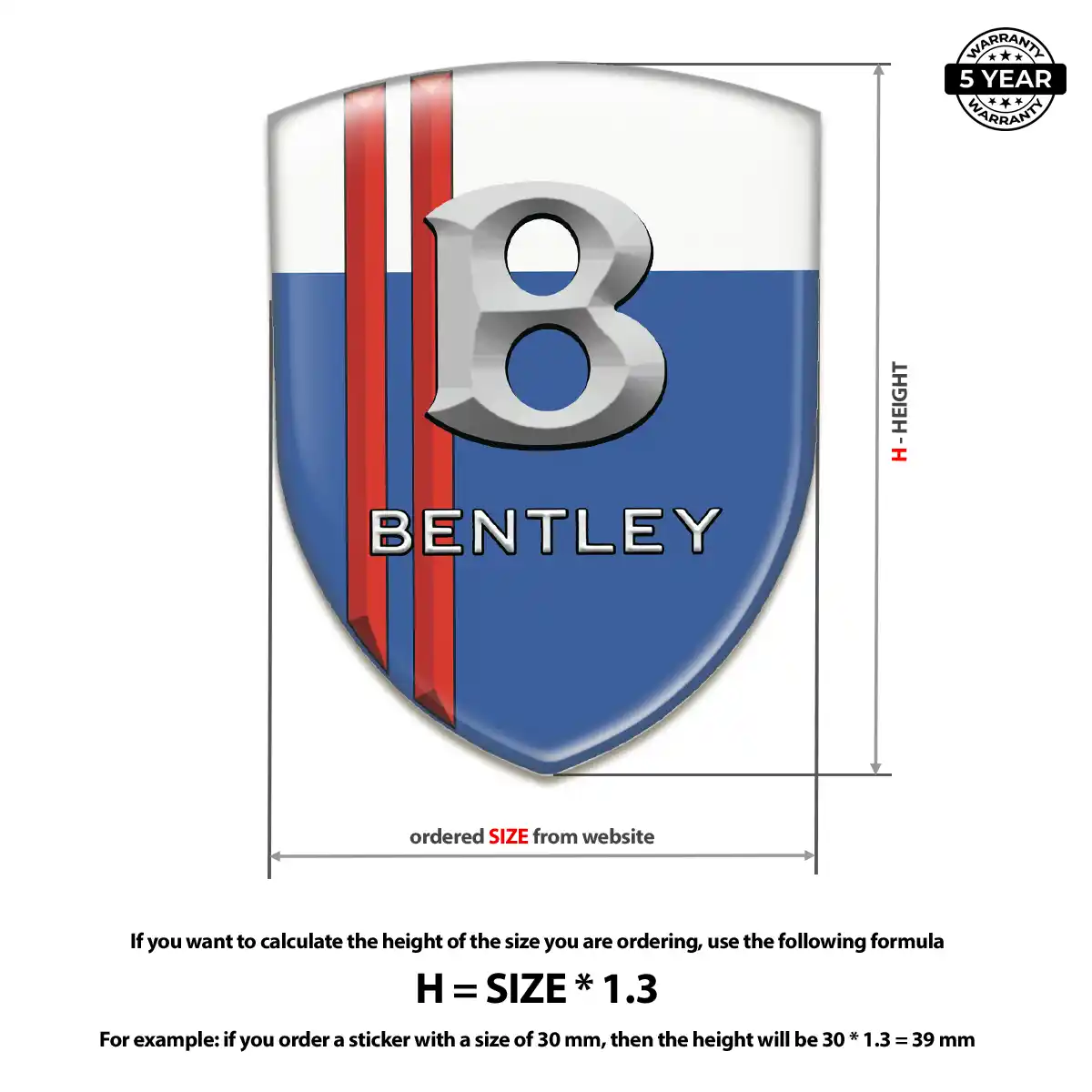 Bentley Domed Badge Prime Quality