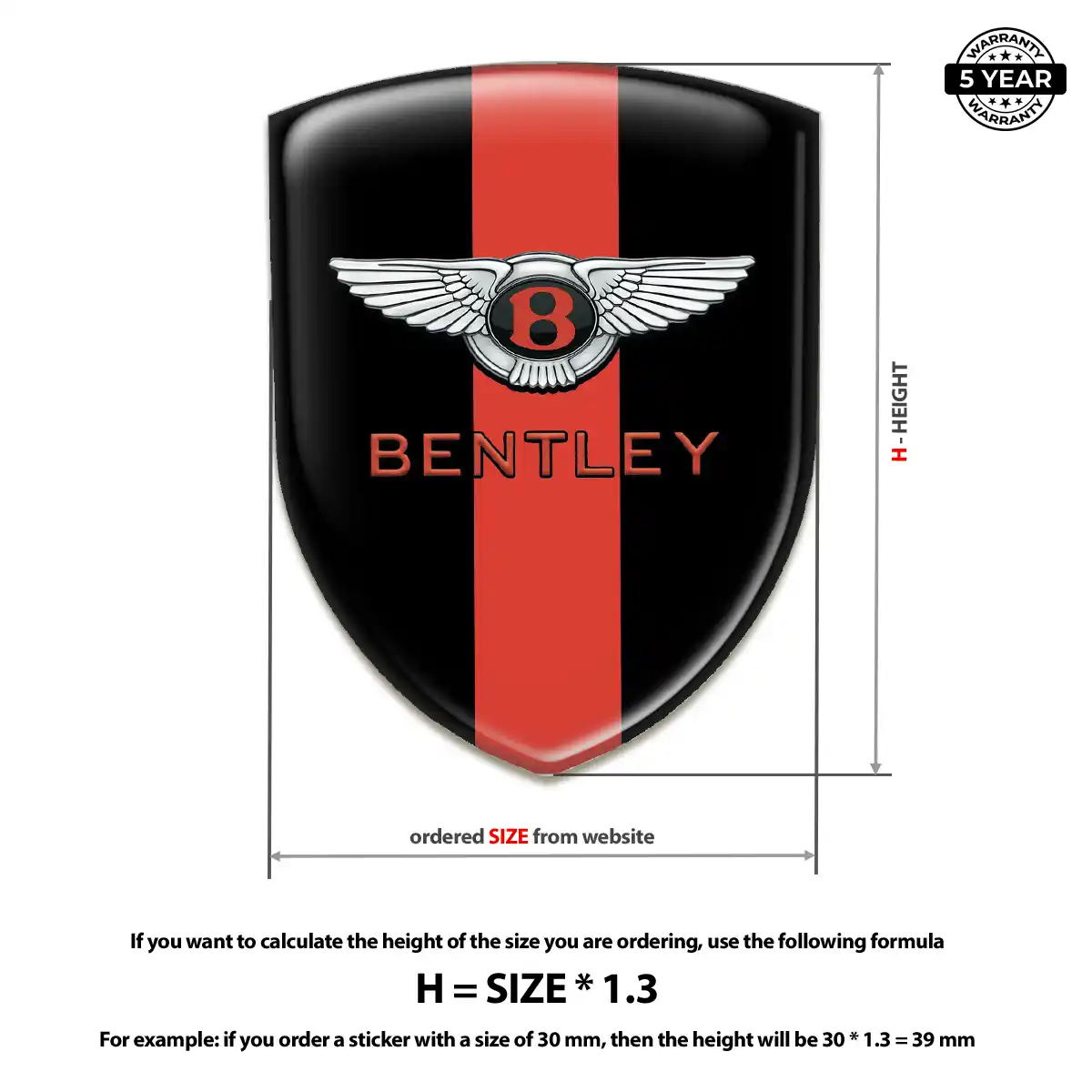 Bentley Domed Badge Resin Elite