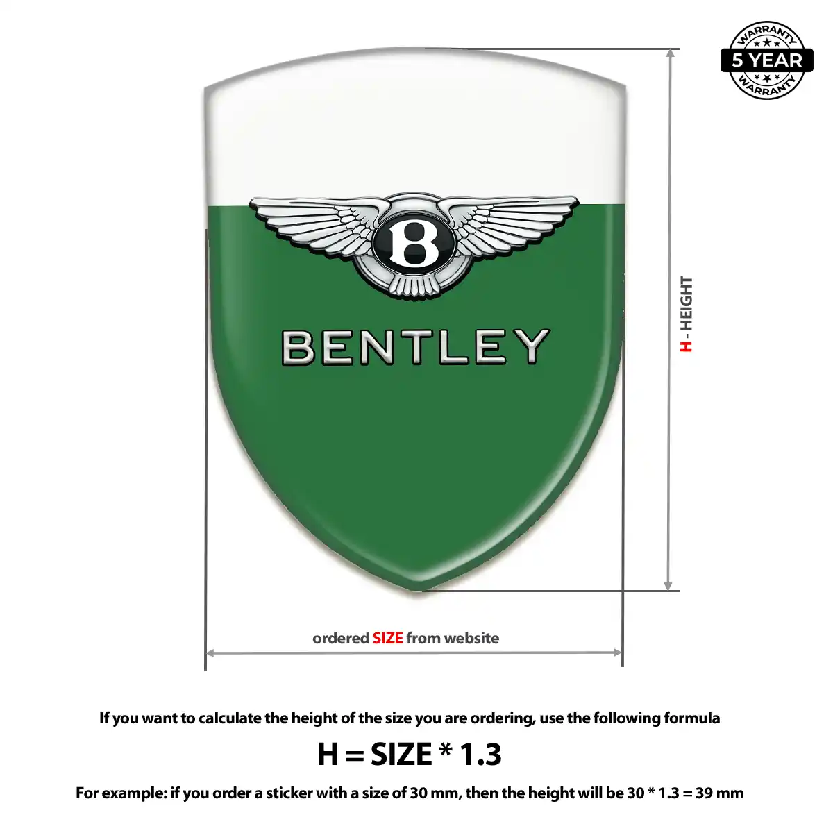 Bentley Domed Badge Sleek Style