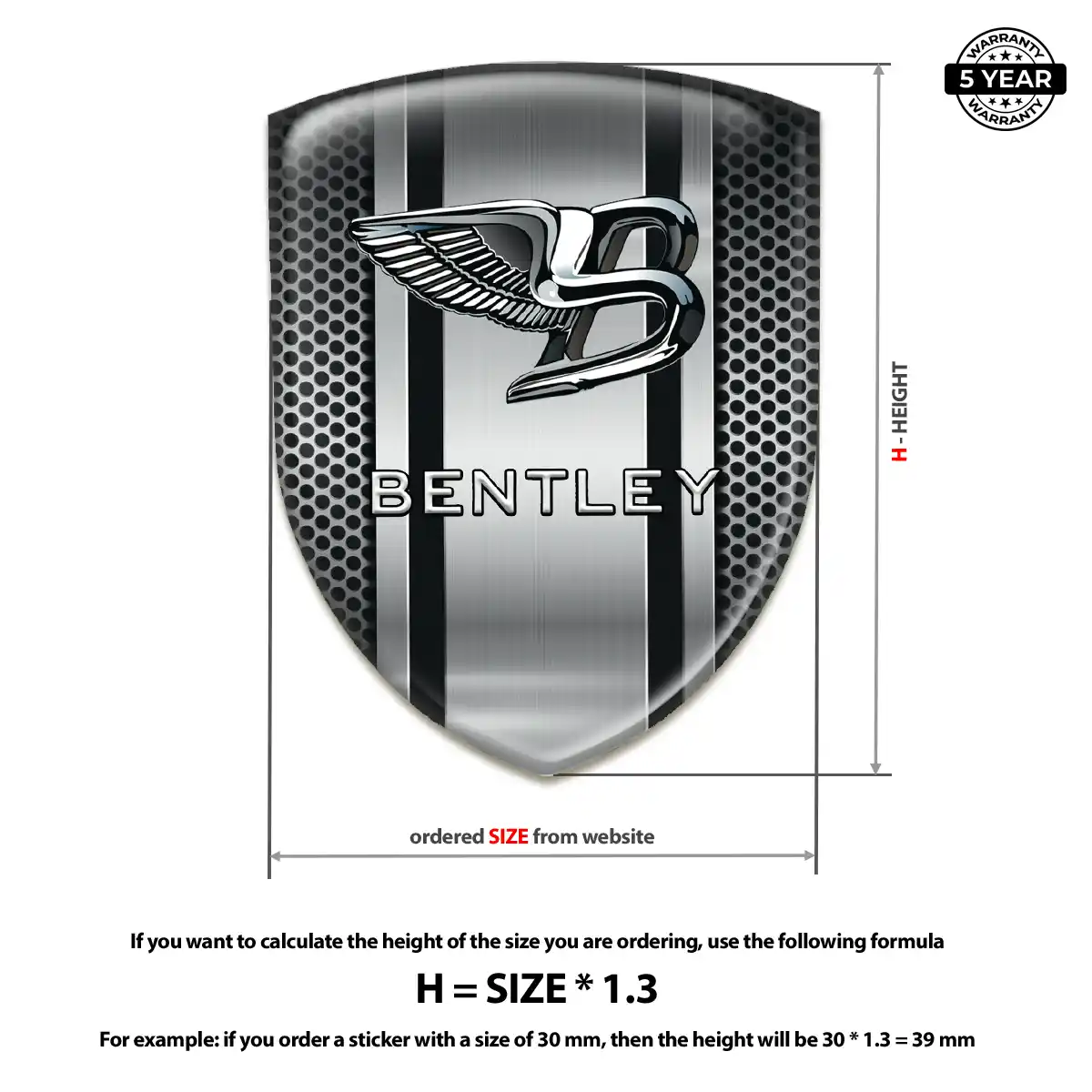 Bentley Domed Badge Sport Tuning