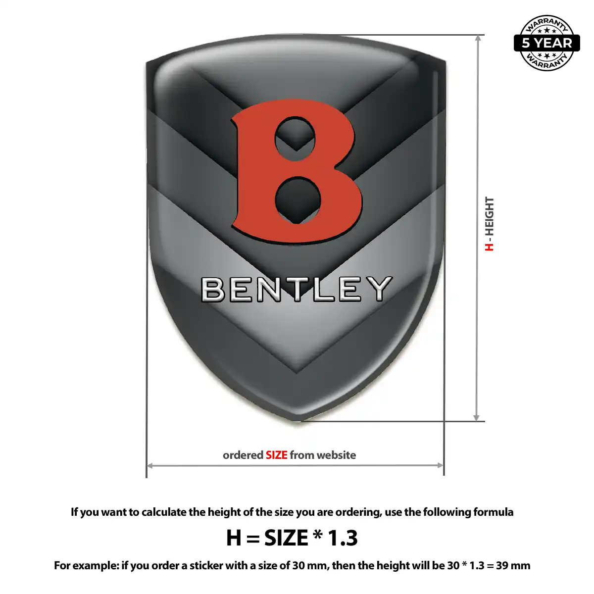 Bentley Domed Decal Deluxe Edition